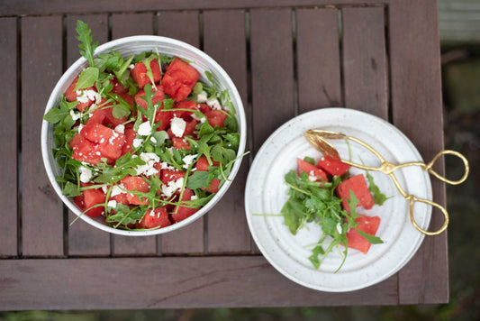 Watermelon Arugula and Feta Salad