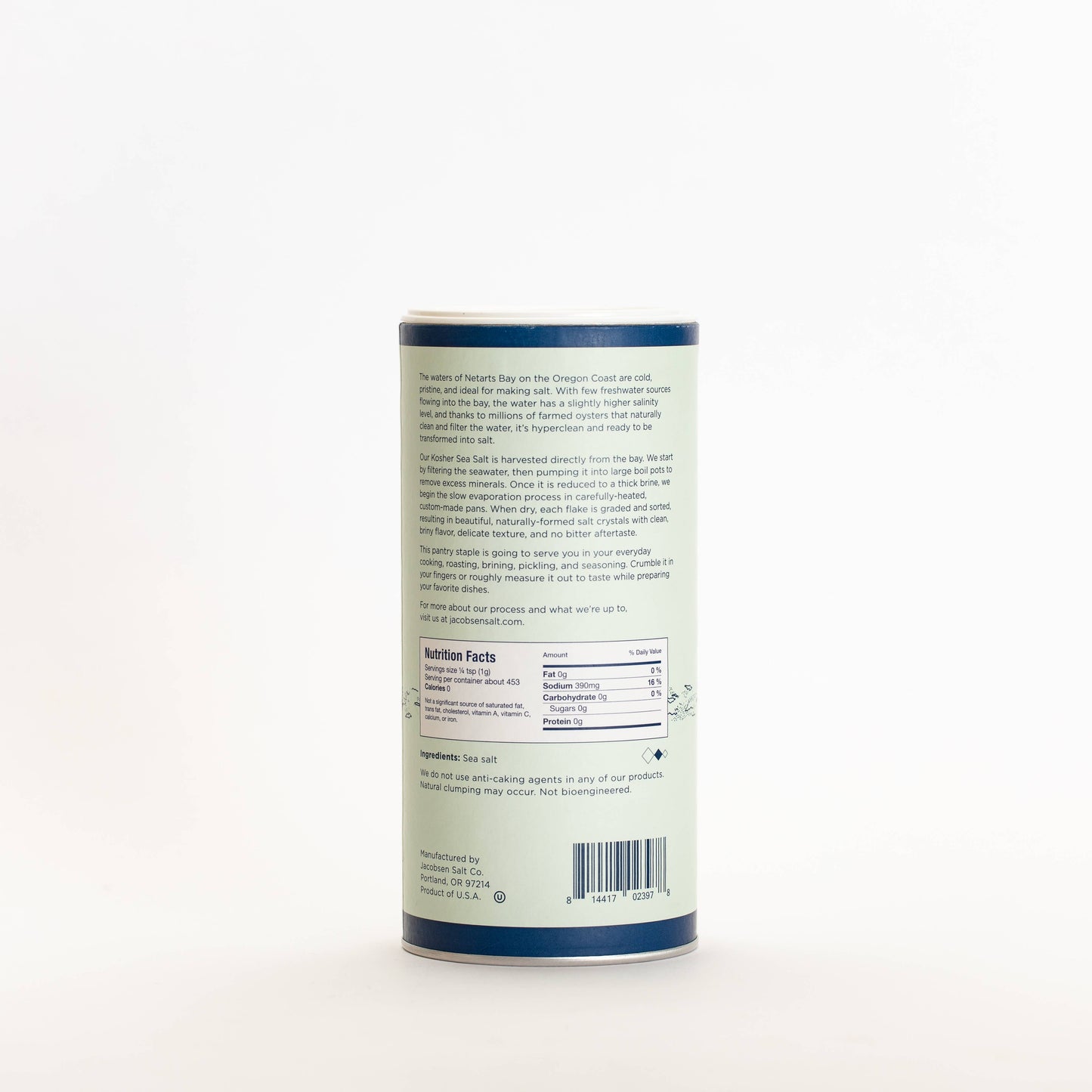 Jacobsen Salt Co. Pure Kosher Sea Salt - 1lb Canister