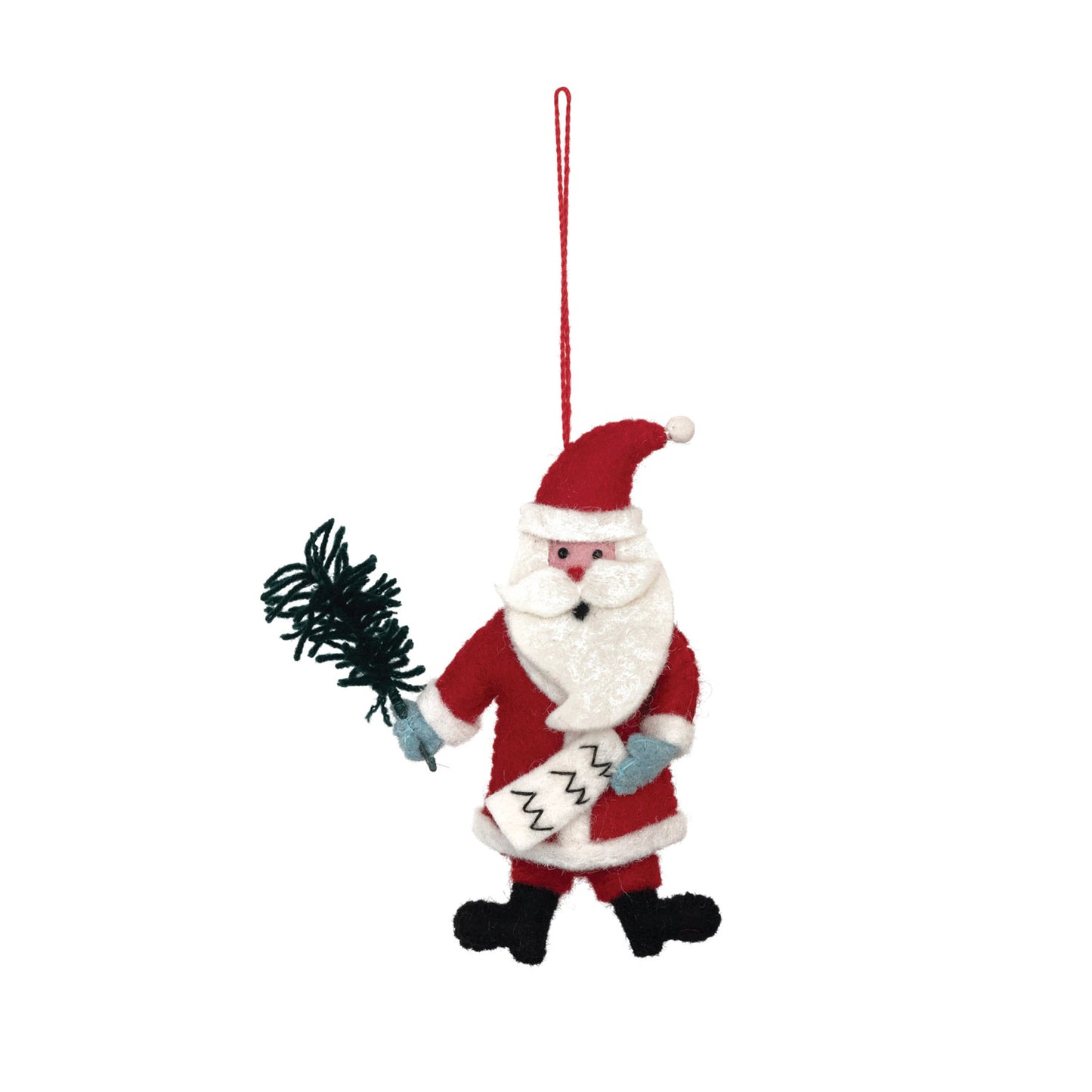 Wool Felt Santa Ornament