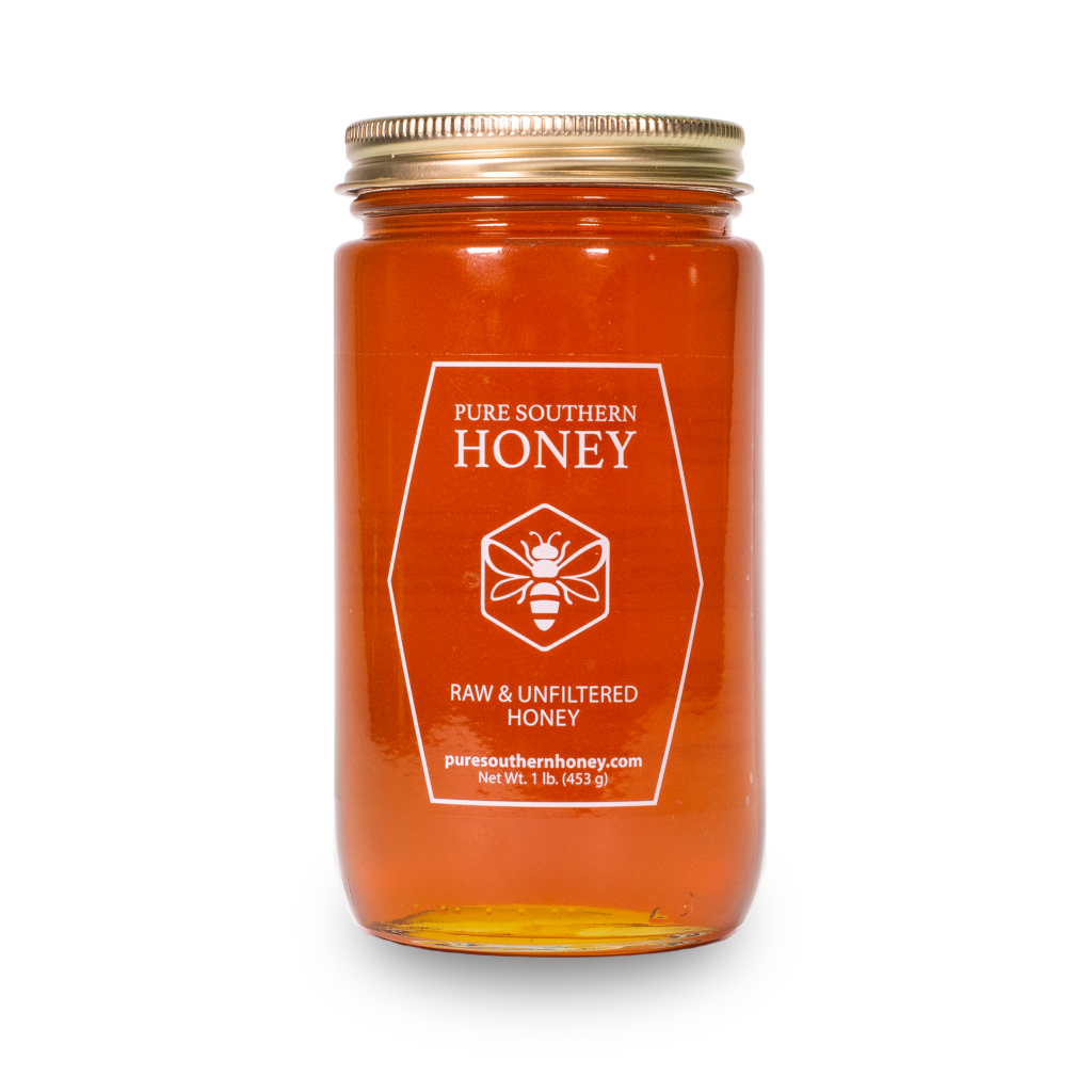 Pure Southern Honey Honey 1 Lb  Raw, Unfiltered, and Unheated