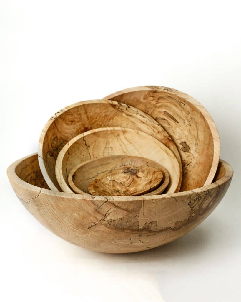 Spalted Maple Round Bowl 10"