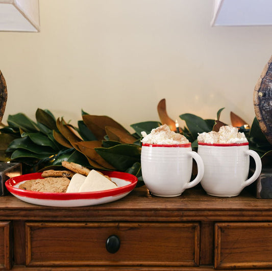 Holiday Cookie Plate + Oversized Mug Set