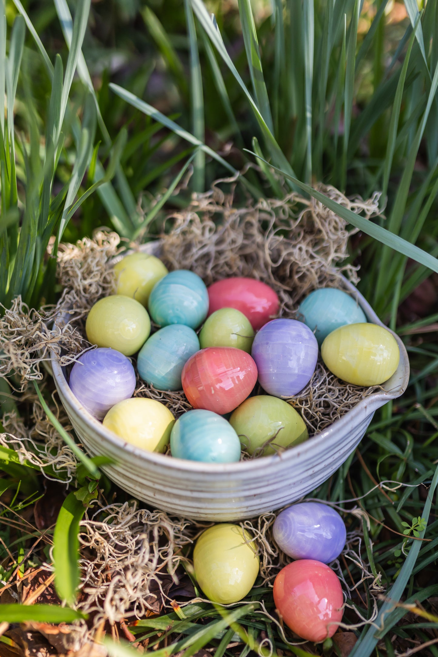 Handmade Ceramic Eggs Set of 3