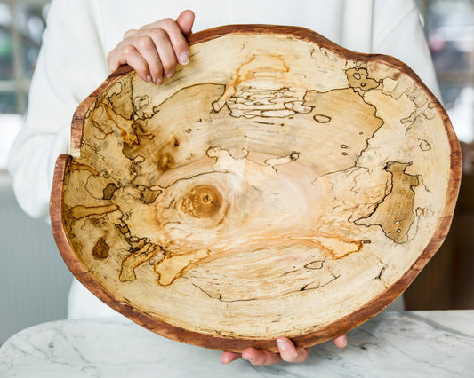 Spalted Maple Oval Bowl 13"