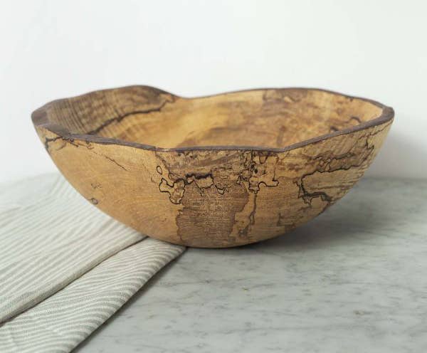 Spalted Maple Oval Bowl 10"