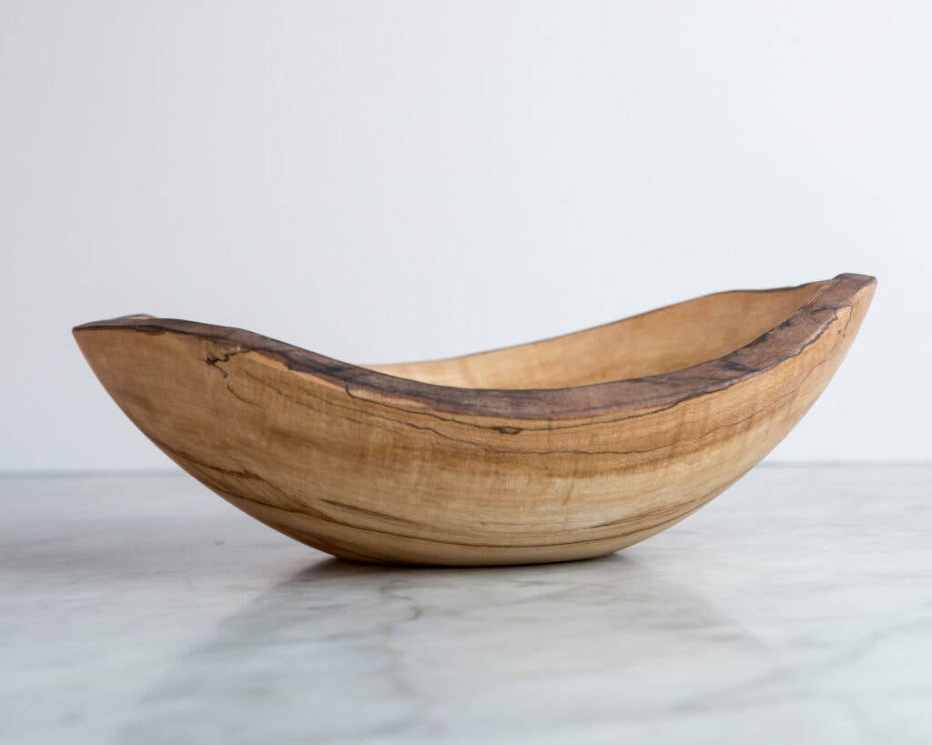 Spalted Maple Oval Bowl 10"