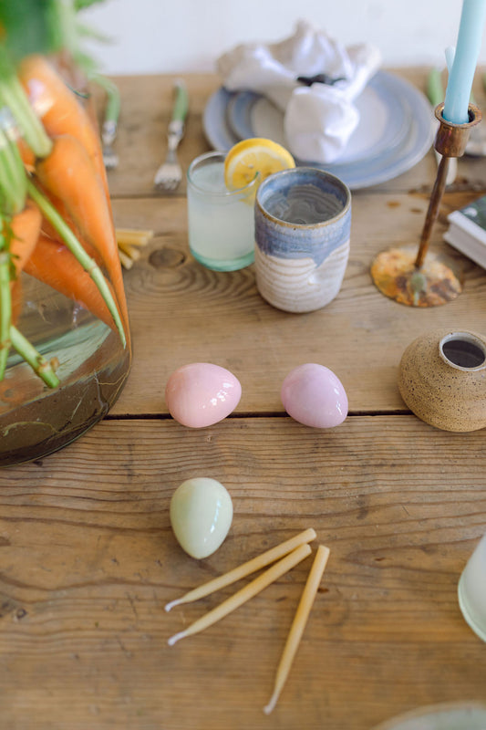 Handmade Ceramic Eggs Set of 3