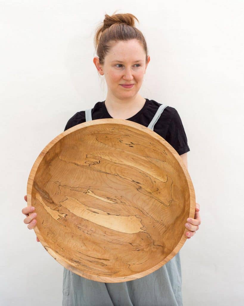 Spalted Maple Round Bowl 10"