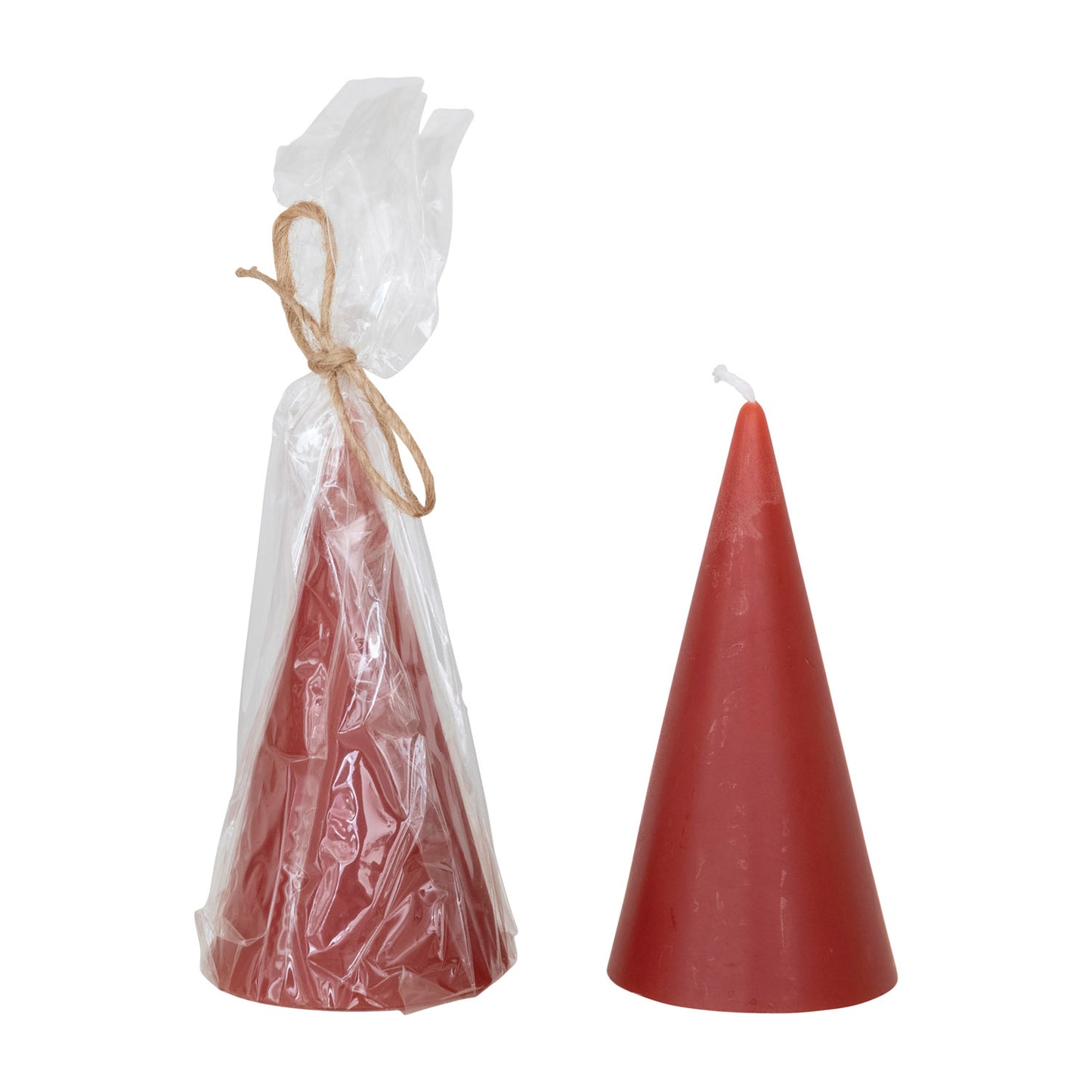 Red Unscented Tree Shaped Candle - Medium