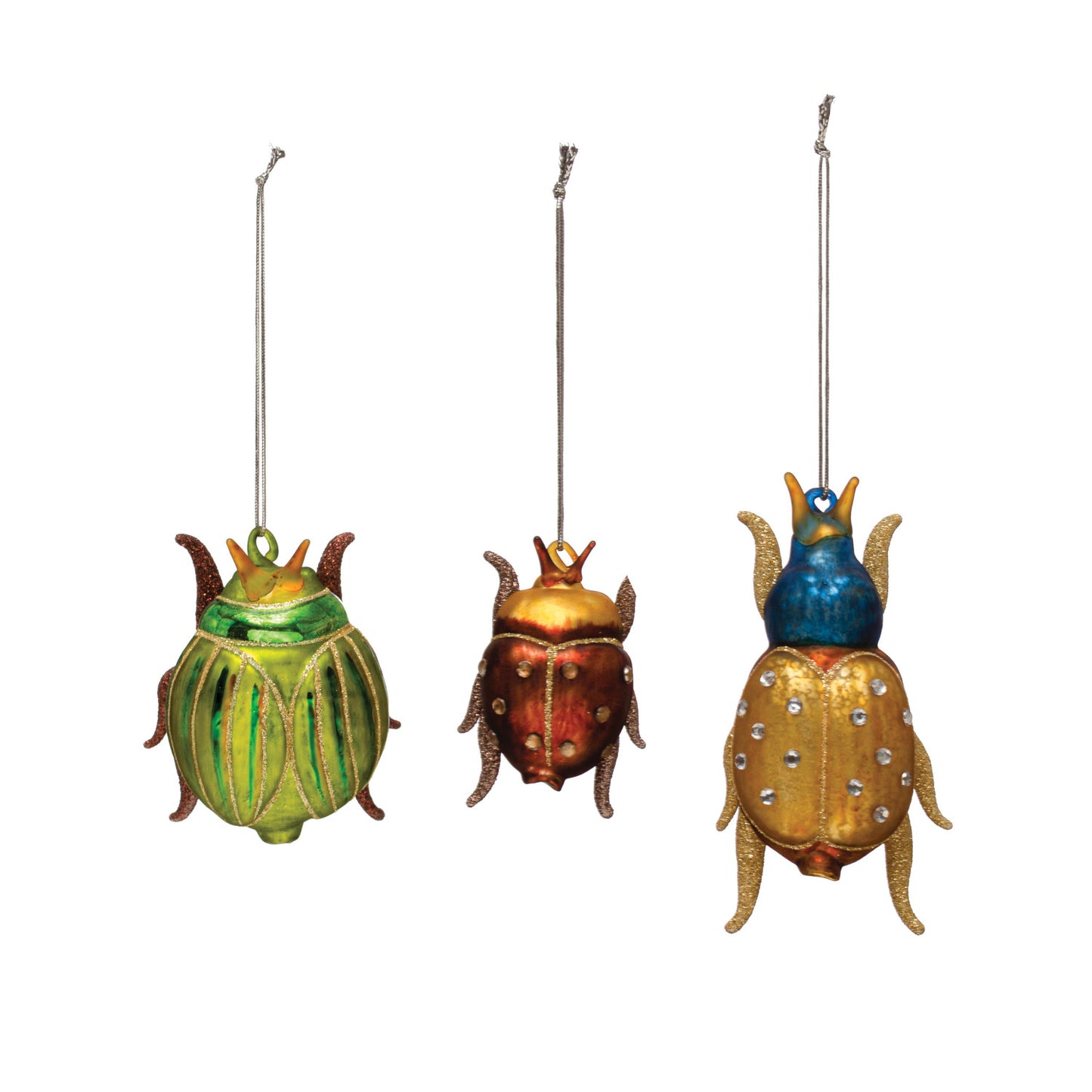 Hand-Painted Glass Beetle Ornament