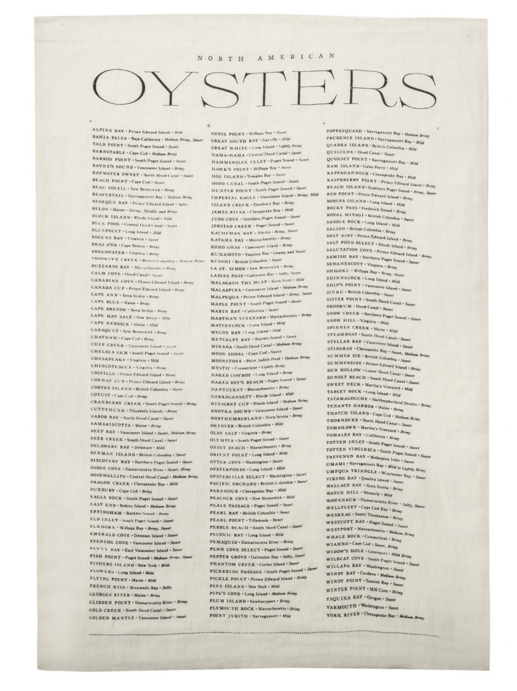 Oyster Tea Towel