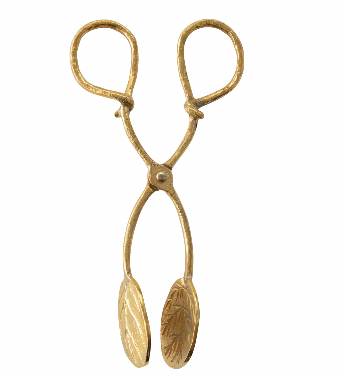 Salad Leaf Tongs in Brass