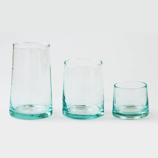 Moroccan Tumblers Medium - 100% Hand blown Recycled Glass